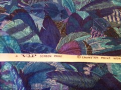 1 YD X 42″ VINTAGE NAVY TEAL FEATHER PATTERN/NAVY VIP COTTON NEW #1240
