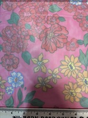 Pink Floral Sheer Mesh Fabric 5 Yards x 62” Wide | Non-Stretch Polyester |