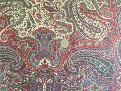 Hamil Textiles Vintage Fabric Paisley Cotton Sateen 4 Yards