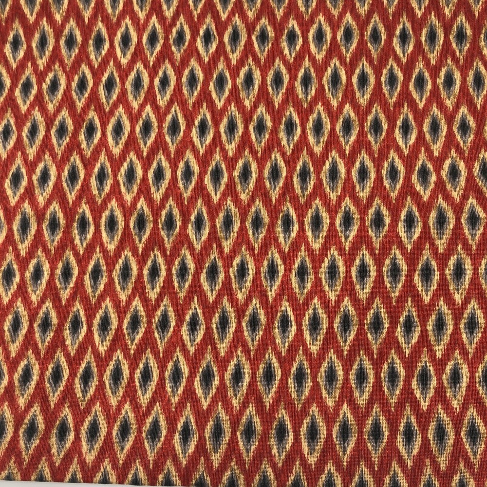 Waverly Inspirations Screen Print Fabric Geometric Diamond Red 5. 75 Yd x 55″ W