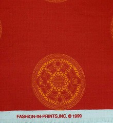 FASHION-IN-PRINTS Fabric Asian Style Border Print Cotton 60 X 80 Inches