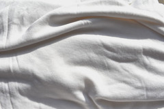 OFF WHITE SOLID 2 WAY STRETCH COTTON BLEND KNIT FABRIC 50X66 INCHES 1.3 YARDS