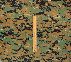 MARPAT WOODLAND MILITARY DIGITAL CAMO 400D NYLON CORDURA DWR FABRIC BY YD 60″ W