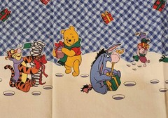 REMNANT: Disney Winnie the Pooh Piglet Tigger Christmas Border Springs Ind #4894