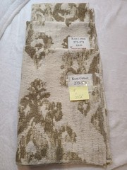 3 PCS Brown Cream Fabric Upholstery Samples Brocade Type Design 18″ X 23 1/2″