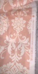 New Waverly Inspiration Pink Ivory/Off White Fabric +/- 7.5 Yds SEE DESCRIPTION