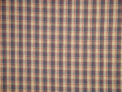 Navy Blue Red Plaid Homespun Sewing Quilt Home Decor Apparel Americana Fabric
