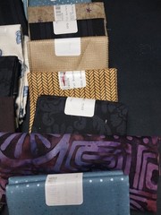 LOT OF 15 FAT QUARTERS COTTON FABRIC ASSTD COLORS & DESIGNS