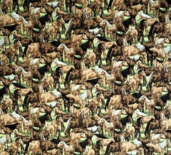 Paintbrush Studio Cotton Fabric “Farm Living” With Horses 5.8 Yard Piece X WOF