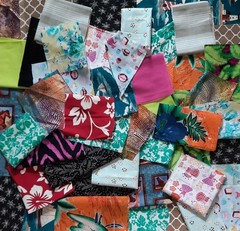 Huge Quilters Delight Fabric Scraps Pieces Remnants Crafters 2-lb 15-ozs
