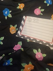 2 Yd 8 In Black Stretch Fabric with Bright Colored Floral Design for Sewing DIY