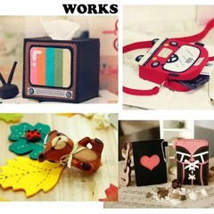 Soft Felt Fabric Sheet Assorted Color Patchwork Sewing DIY Craft Squares 40Pcs