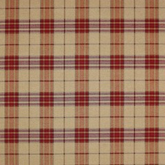 Colefax & Fowler Plaid Uphol Fabric- Dunmore Check / Red Green 6.40 yds F4238-05