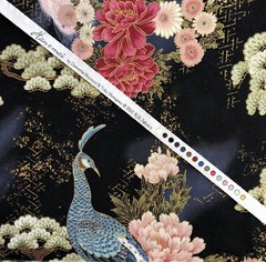 30 inches gorgeous Asian peacock floral RJR Fabrics prewashed 100% cotton