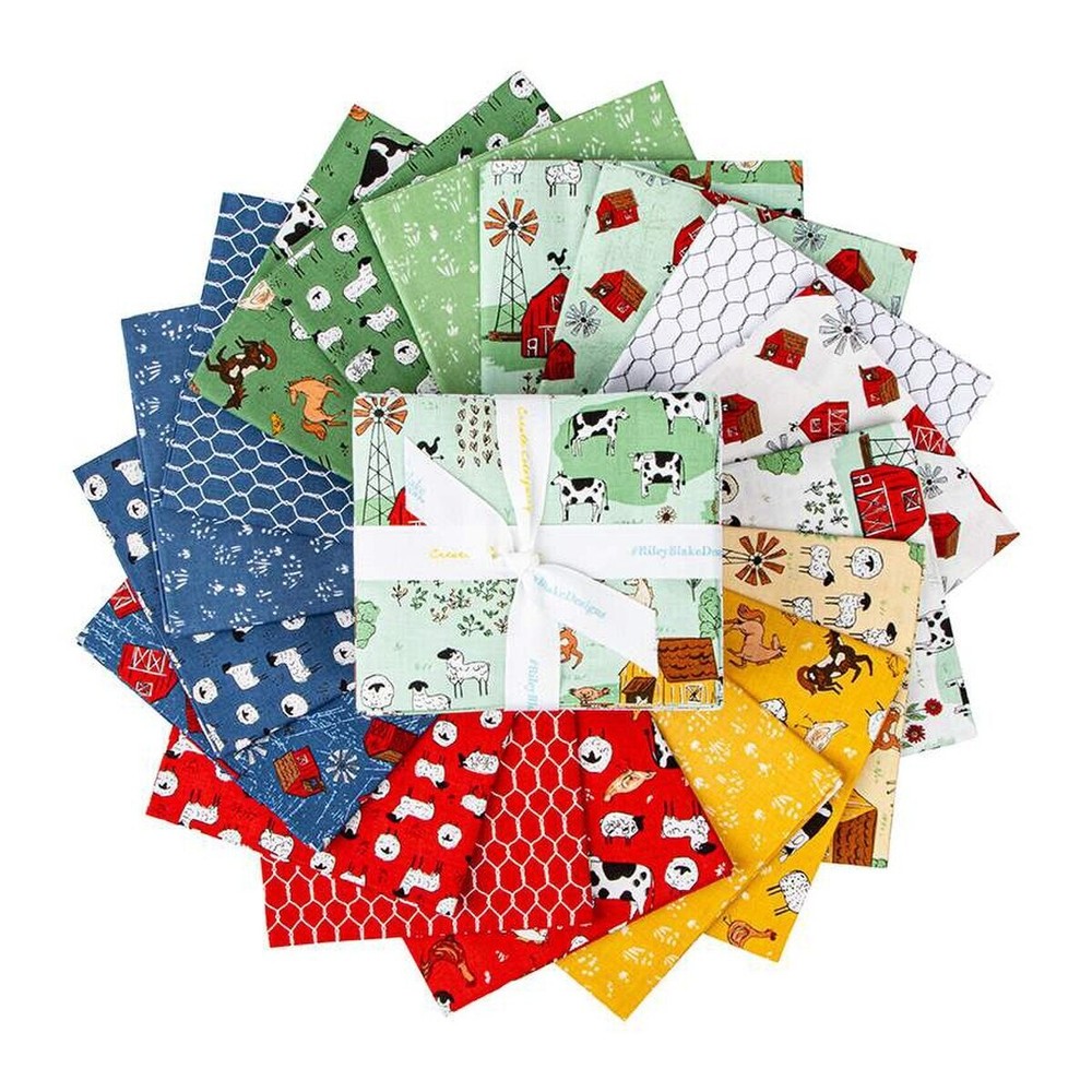 Riley Blake FARM LIVIN 18 piece FQ Bundle of 100% Cotton Fabric