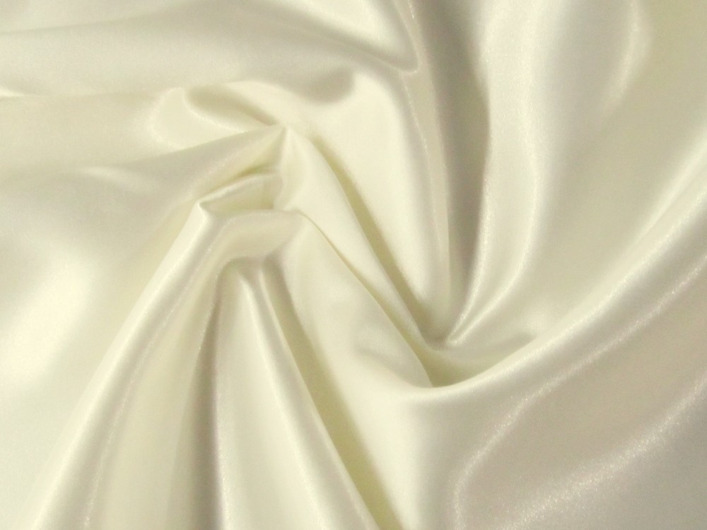 Stunning IVORY High Sheen Light to Medium Weight Solid SATIN Fabric BRIDAL