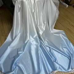 1M Satin Silky Gradient Color Fabric Soft Thick DIY Cloth for Wedding Dress Gown