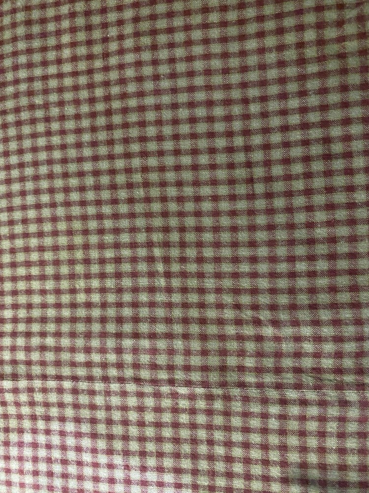 Red And tan Homespun Quilting Fabric 19″ x 60″ 0619G