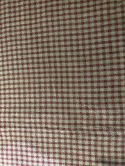 Red And tan Homespun Quilting Fabric 19″ x 60″ 0619G