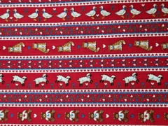 Sheep Cat Bear Geese Fabric 1 Yard + 1″ VIP Cranston Print Works Quilt Country