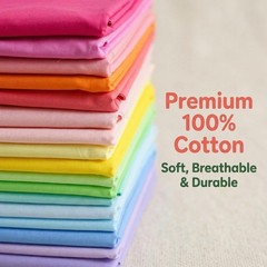 iNee Bright Solid Fat Quarters Quilting Fabric 22 Inches, Solids