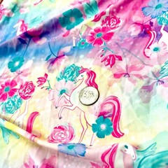 Unicorns Print Nylon Spandex 4-way Stretsh Fabric By Yard Swimwear