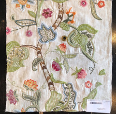 Eric Cohler LEE JOFA Tyler Crewel in Sorbet 17 1/4 x 18″ Fabric Sample