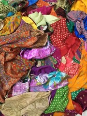 Women’s 10Pc Lot Vintage Art Silk Sari For Art & Craft Work Indian Saree Fabric