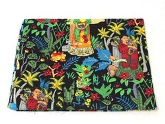 Indian Black Farida Kahlo Printed Cotton Fabric Beautiful Dressmaking Fabric US