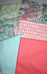 Fat Quarter Bundle 6 Different Prints/Solids Annie’s Fabric Kit Cotton Quilting