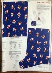 “Sporty Santa” Boxer Shorts + Santa Applique Cut & Sew Fabric Pattern Cranston “