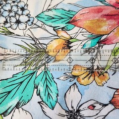 Super Snuggle Flannel Fabric 4 yd Hawaiian Flowers New Uncut