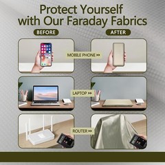 43.3″ x 72″ Faraday Cloth with Conductive Tape – DIY EMF Shielding Solution