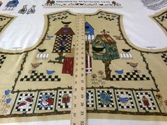 Lot of 3 Adult Vest Panels. Two Springtime, One Birdhouse Bungalow. A26-103