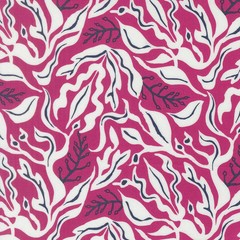 MODA – Reef by Kate Spain – Under the Sea Novelty Seaweed – Magenta 1/4yd