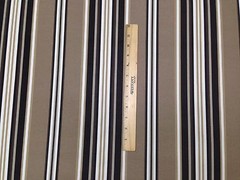 RICHLOOM KASMIRA DRIFTWOOD BLACK STRIPE OUTDOOR INDOOR FABRIC 1.25 YARDS 54″W