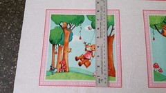 Rainbow Woodland Panel 42×23 Mila Marquis Red Rooster Tree Animal Blocks