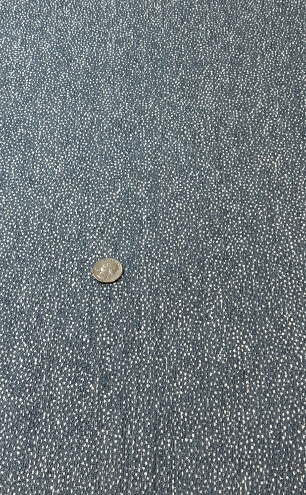 Upholstery Fabric Blue Spruce White Specks Woven Non-Slip Back 2-1/4 Yd 54” Wide