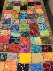 150 Batik Fabric 2.50″ Quilt Squares Bundle 100% Cotton Charm