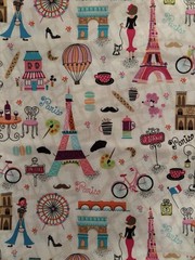 Timeless Treasures Fabric of SoHo Gail-C 2792 Colorful Paris Print 2-Yards