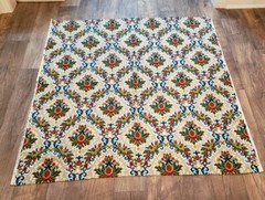 Vtg Fabric Kruse House N Home Fabrics & Draperies 46″ x 50 Red, Blue, Green