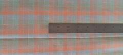 VTG Pastel Crepe Checked Plaid Fabric 44″ X 1-3/4 yds Peach, Mint, Aqua.