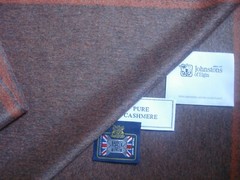 JOHNSTONS OF ELGIN 100% CASHMERE “Rusty Brown Mélange” JACKETING FABRIC = 2.0 m