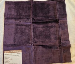 Fabric SAMPLE #205 Great for Crafts / Crazy Quilting Dark Purple Velvet