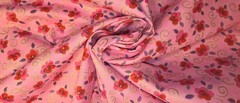 Marcus Brothers Metallic Florals on Pink Cotton Fabric by the HALF YARD