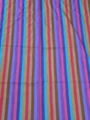 Striped, Colorful Fabric 2 YDS (75 Inches) x 44.5 Width Cotton Pillow Remnant