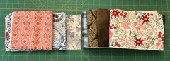 LOT Super Snuggle Flannel Fabric (Joanns) & 1 Brown Fleece Mostly 6.5”W Remnants