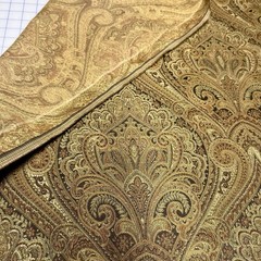 Fabric By The Yard Brown and Gold Brocade Royal Victorian Tapestry Upholstery