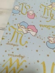 Little Twin Stars Kiki & Lala Fabric Sign 110x50cm/43.3×19.68″/1.2×0.54yd Ox