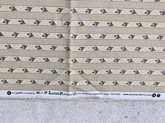one yard new cotton fabric sewing tan with black stripe 36 inches by 45 inches